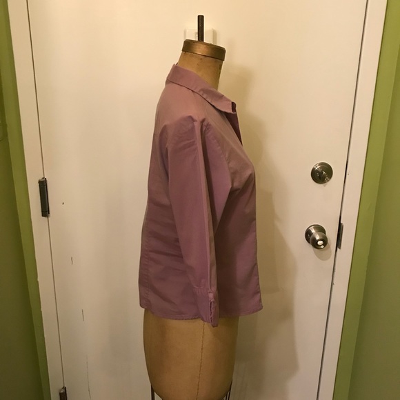 Kathie Lee Collection Purple 3/4 Sleeve Blouse - Picture 3 of 8
